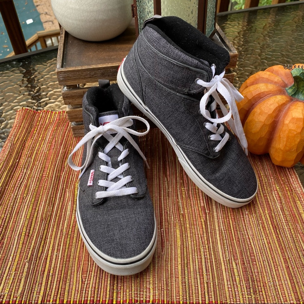 Vans Charcoal Gray Youth High Top Sneakers